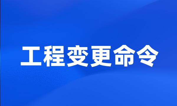 工程变更命令