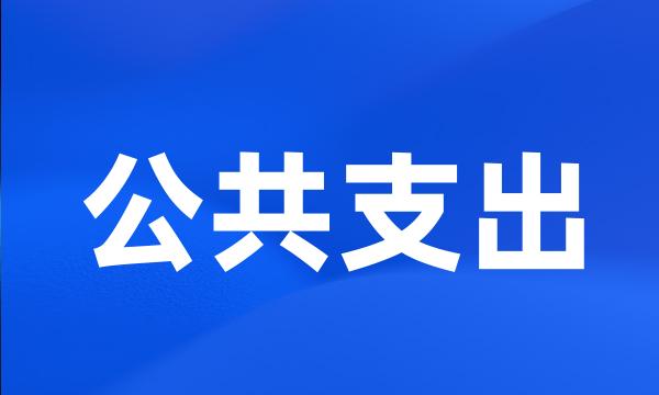 公共支出