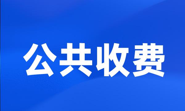 公共收费