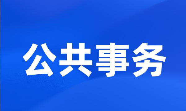 公共事务