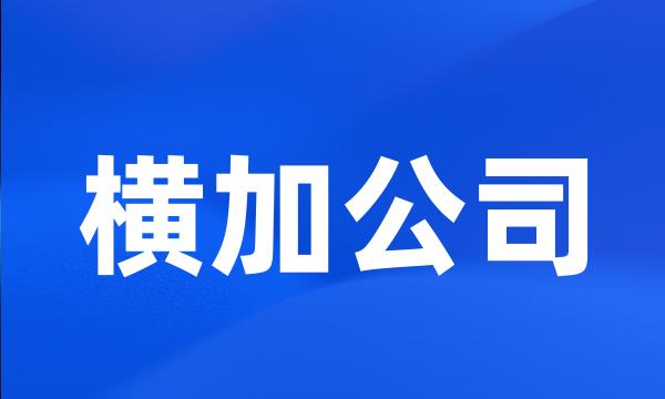 横加公司