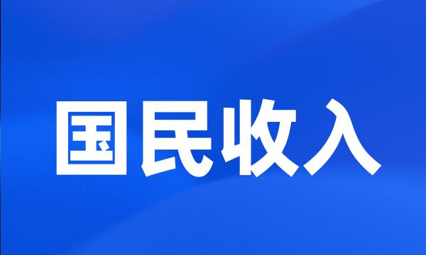 国民收入