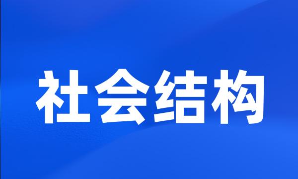 社会结构