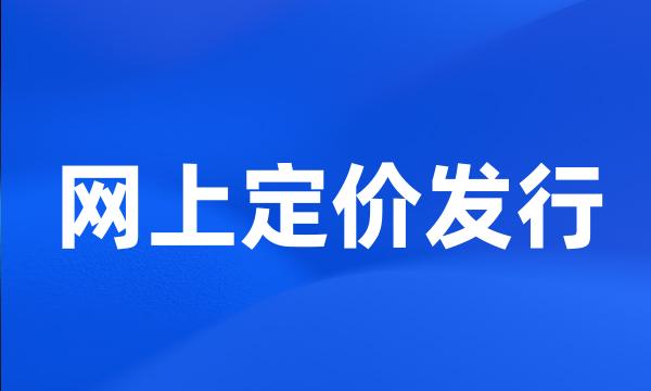 网上定价发行