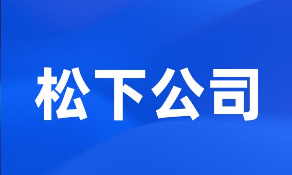 松下公司