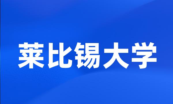 莱比锡大学