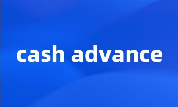 cash advance