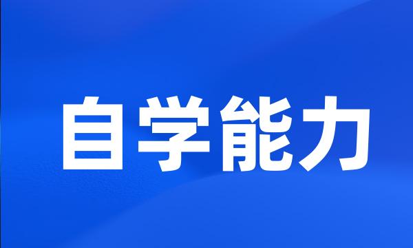 自学能力