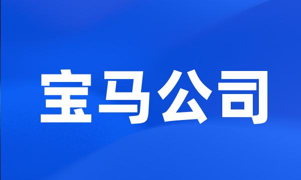 宝马公司