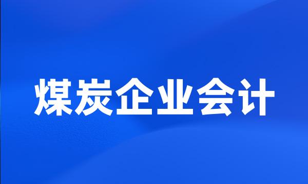 煤炭企业会计