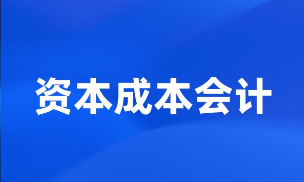 资本成本会计