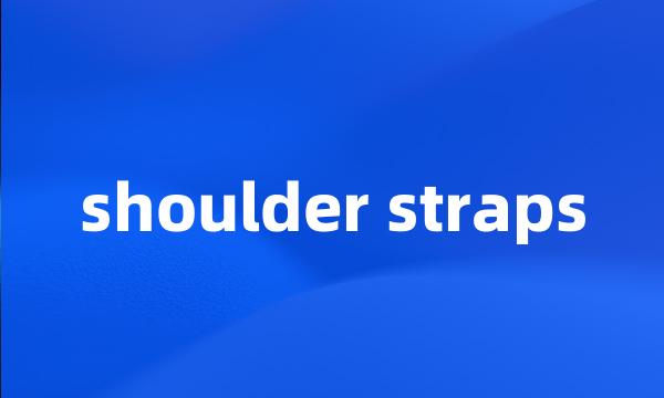 shoulder straps