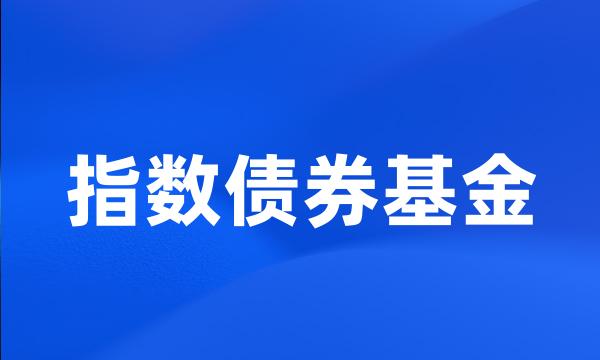 指数债券基金