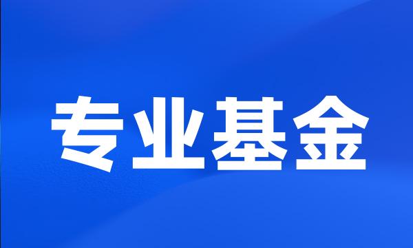 专业基金