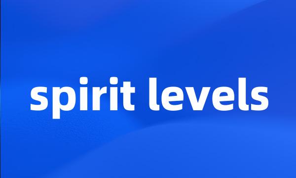 spirit levels