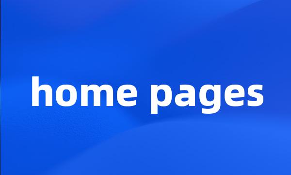 home pages