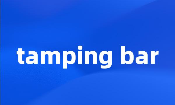 tamping bar