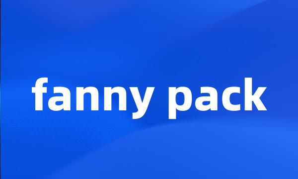 fanny pack