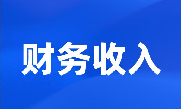 财务收入