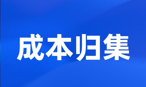 成本归集