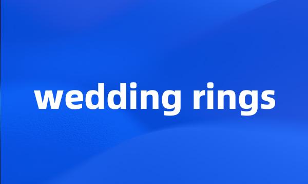 wedding rings