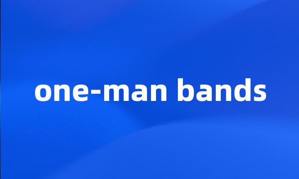 one-man bands