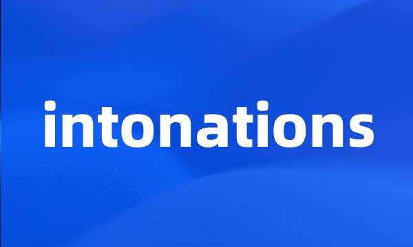 intonations