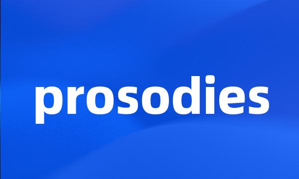 prosodies