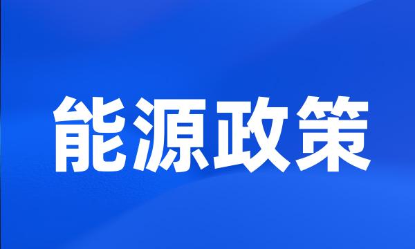 能源政策