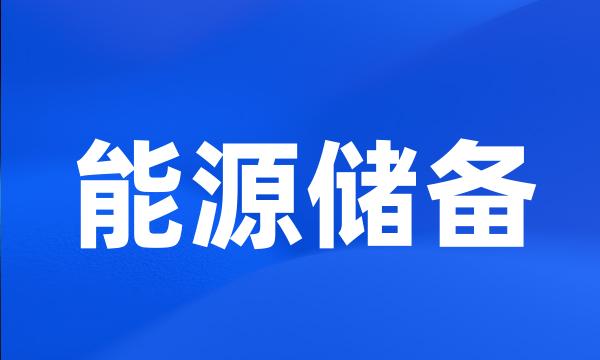 能源储备