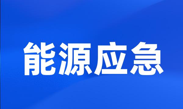 能源应急