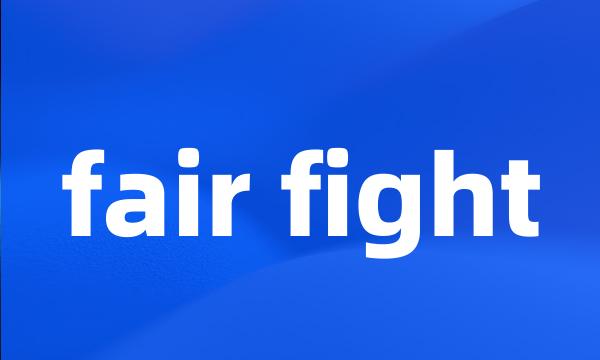 fair fight