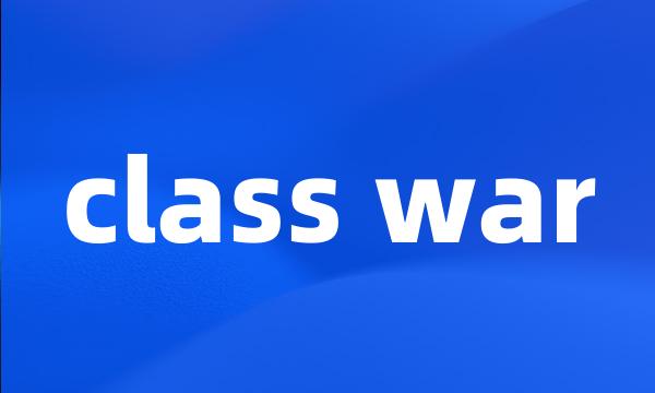 class war