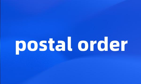 postal order