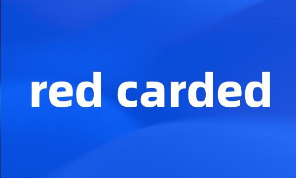 red carded