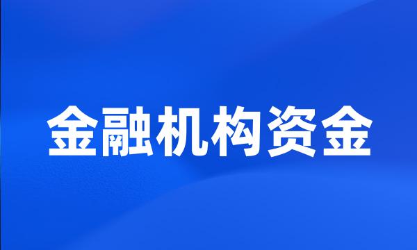 金融机构资金