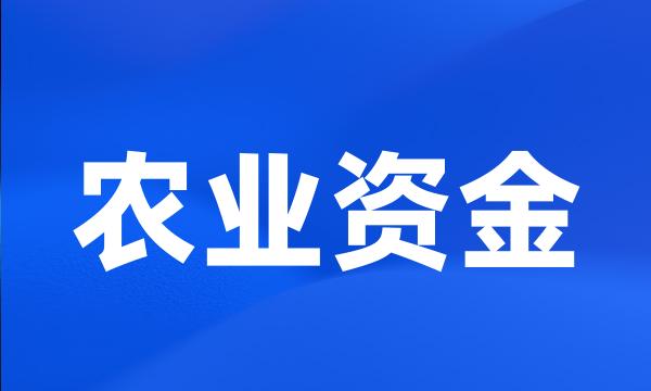 农业资金