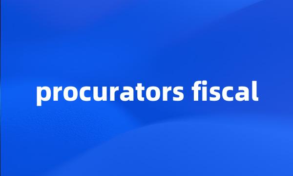 procurators fiscal