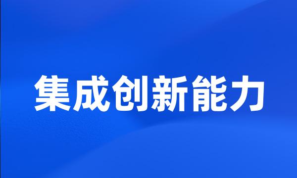 集成创新能力