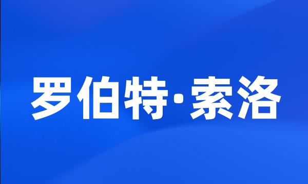 罗伯特·索洛