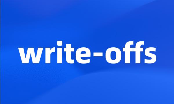 write-offs