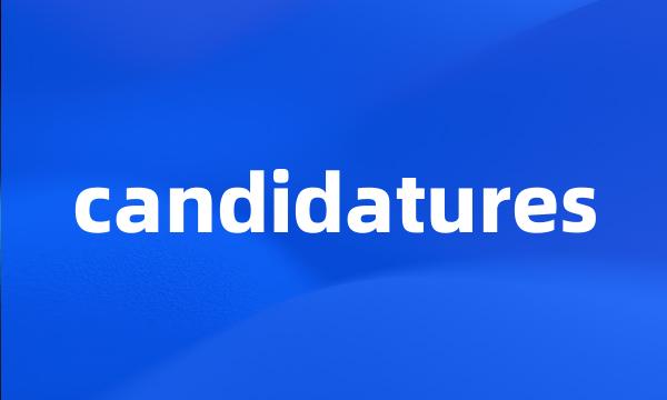 candidatures