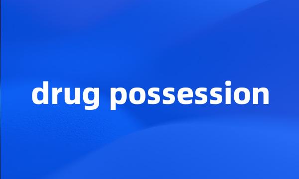 drug possession