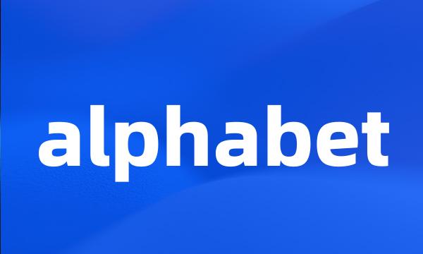 alphabet