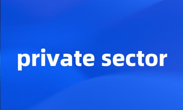 private sector