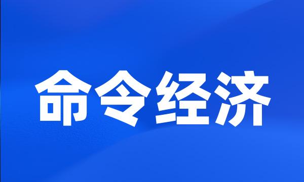 命令经济