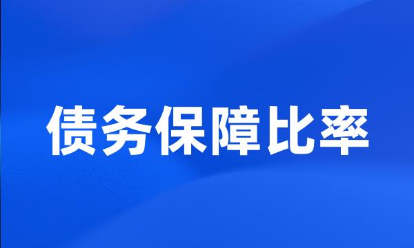 债务保障比率