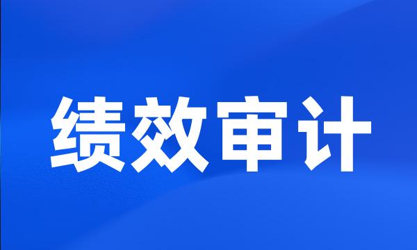 绩效审计