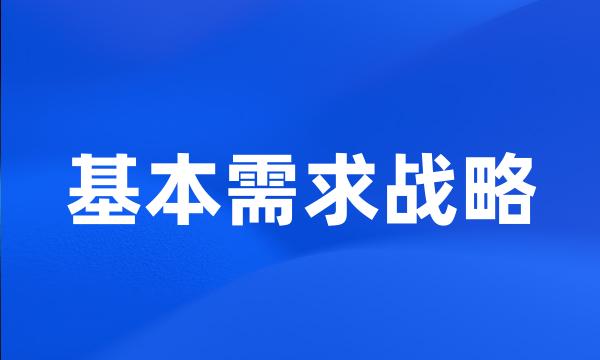 基本需求战略