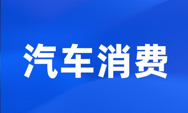 汽车消费